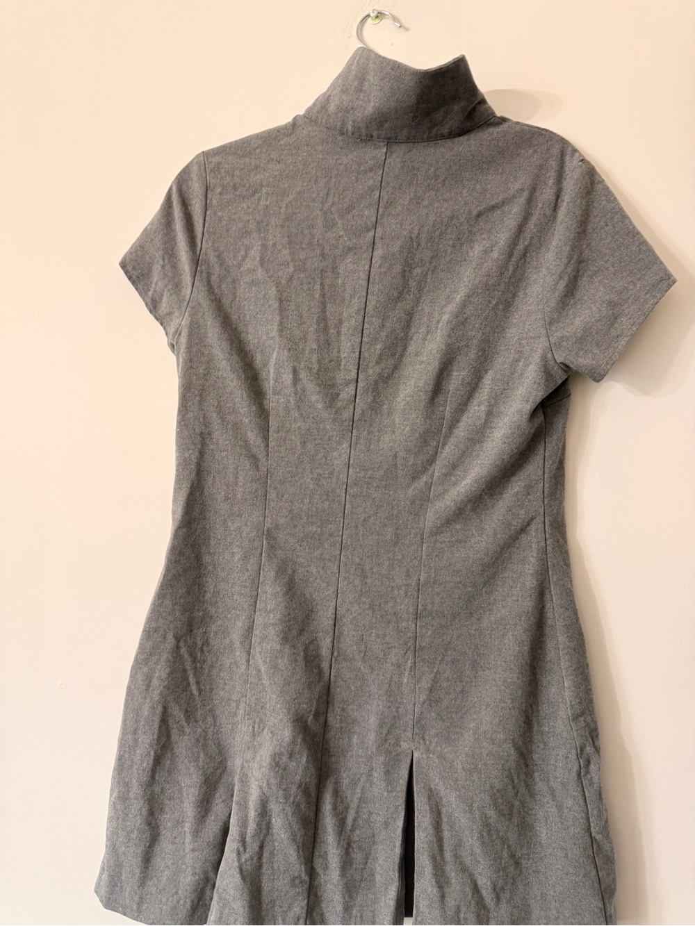 Grey Short Sleeve Ponte Tunic Dress - Picture 3 of 3